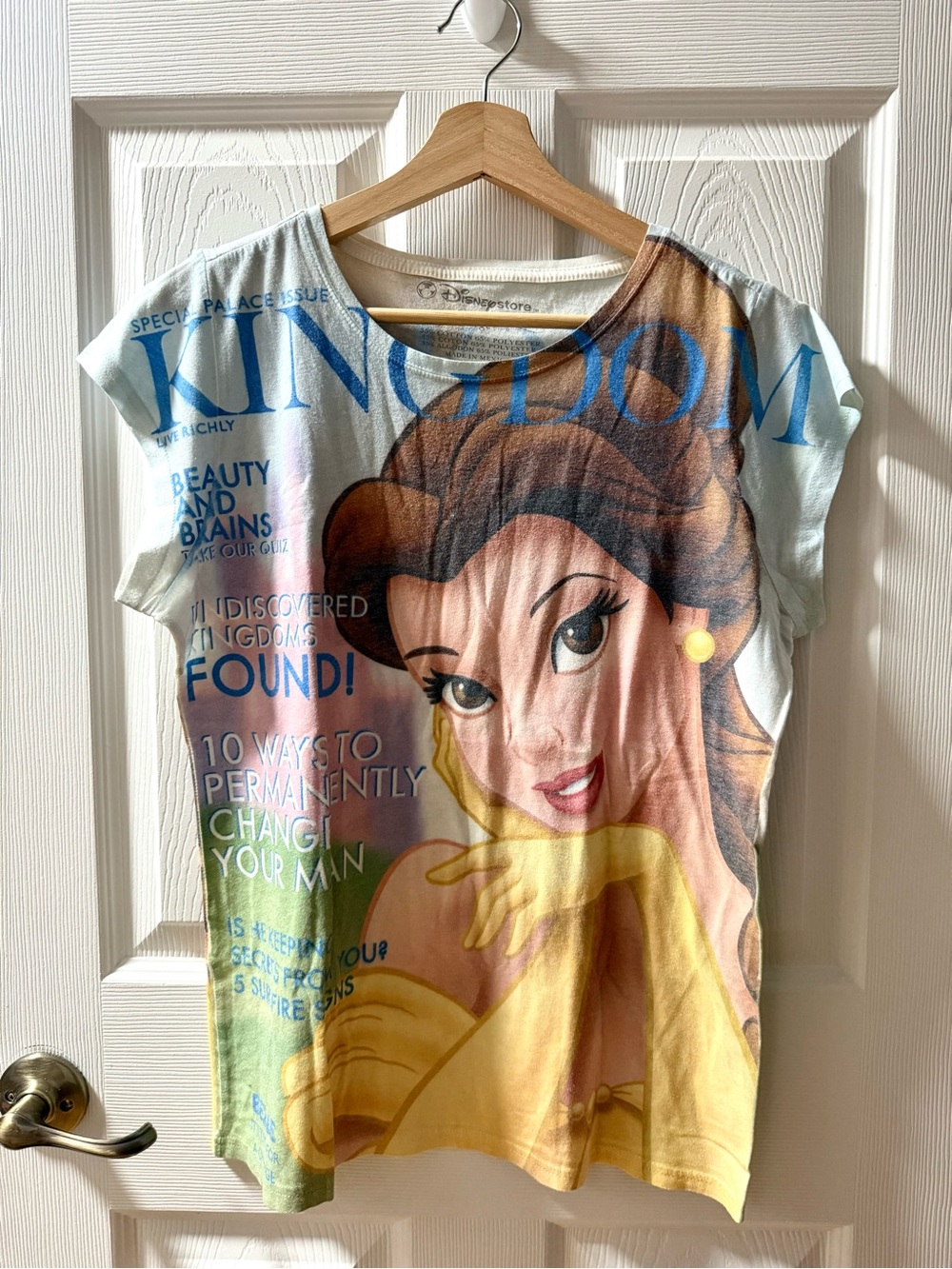 Vintage Y2K Disney Princess Belle Beauty and the Beast All Over Print Shirt - Picture 2 of 4